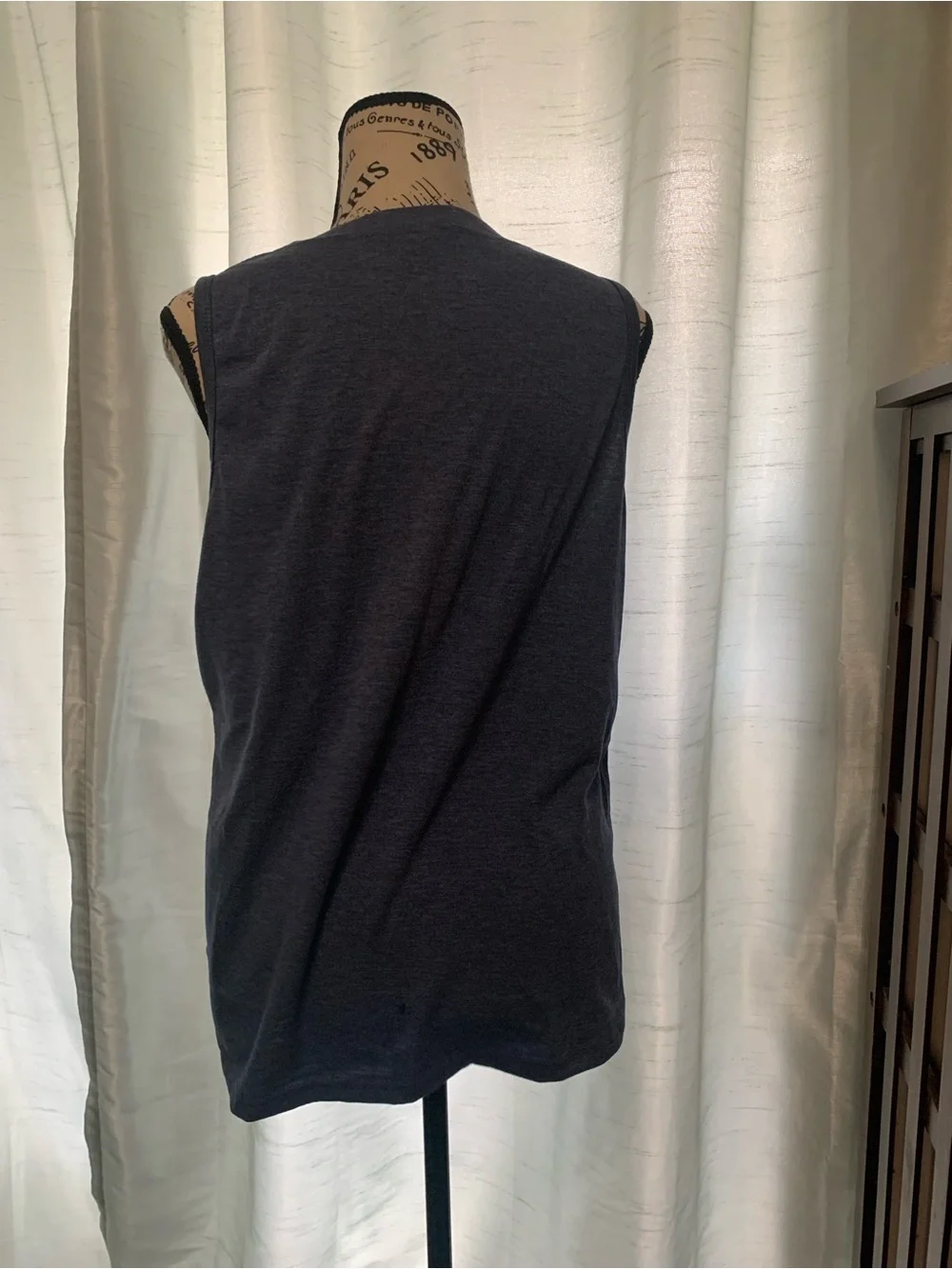 Dark blue Floral Cat Graphic Tank Top - Unbranded